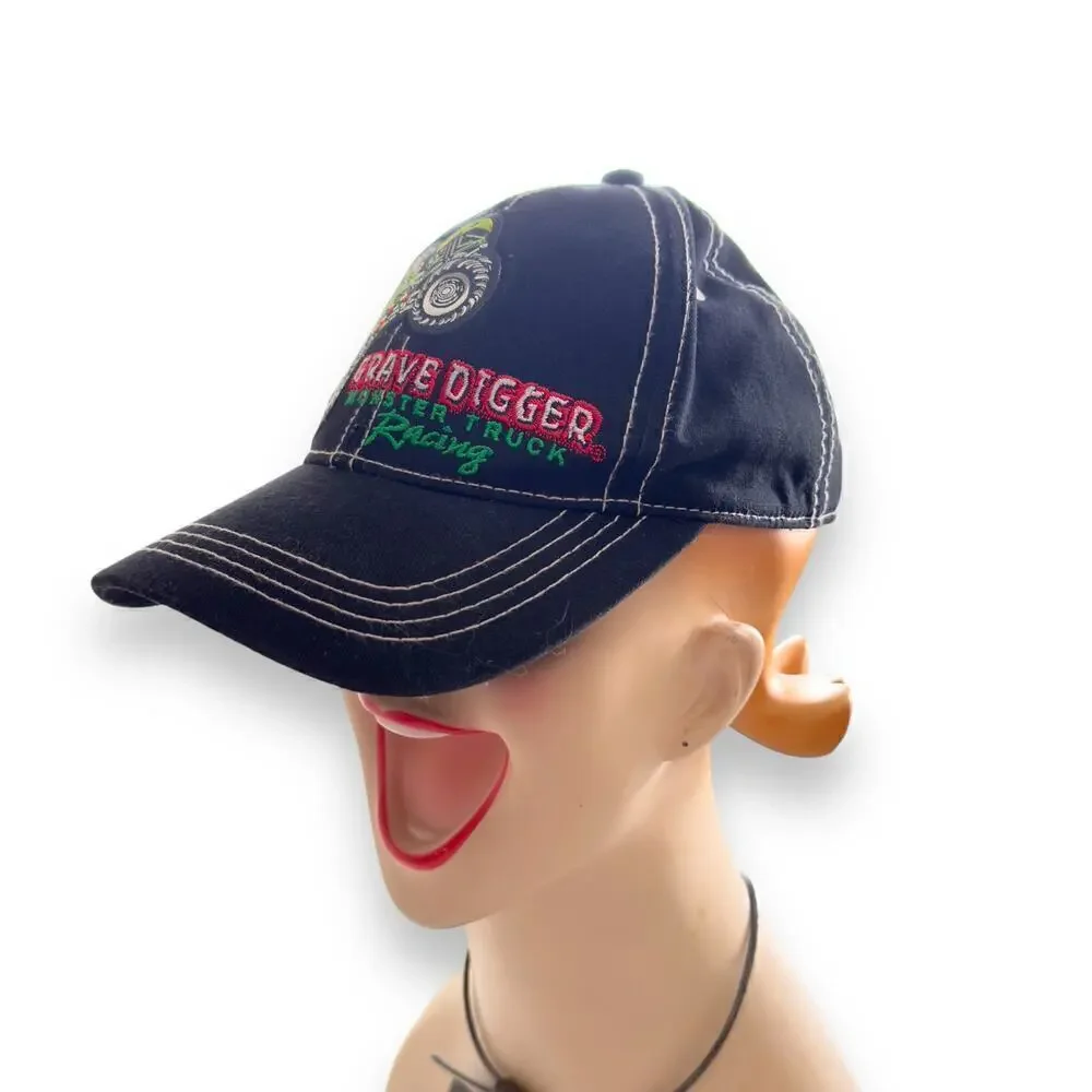Grave Digger Monster Truck Racing Strapback Hat Monster Jam Patch Embroidered
